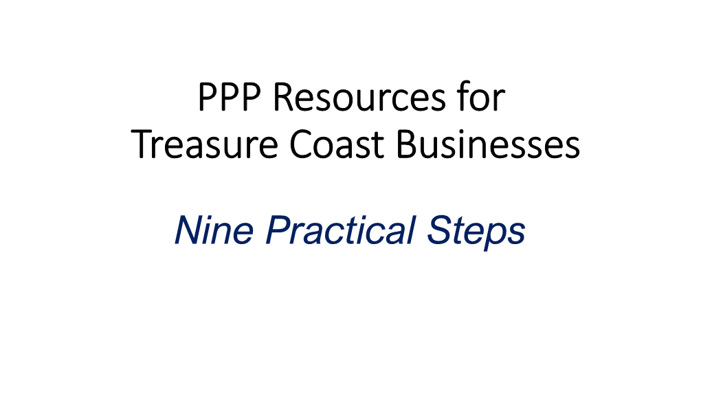 PPP Resources for Treasure Coast Businesses