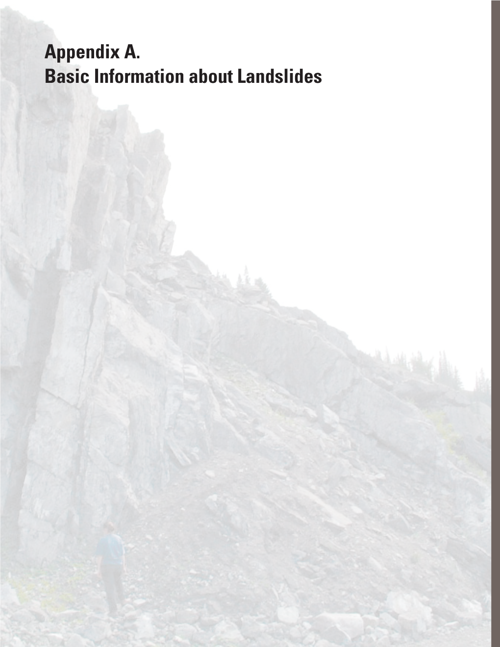 Appendix A. Basic Information About Landslides 60 the Landslide Handbook—A­ Guide to Understanding Landslides