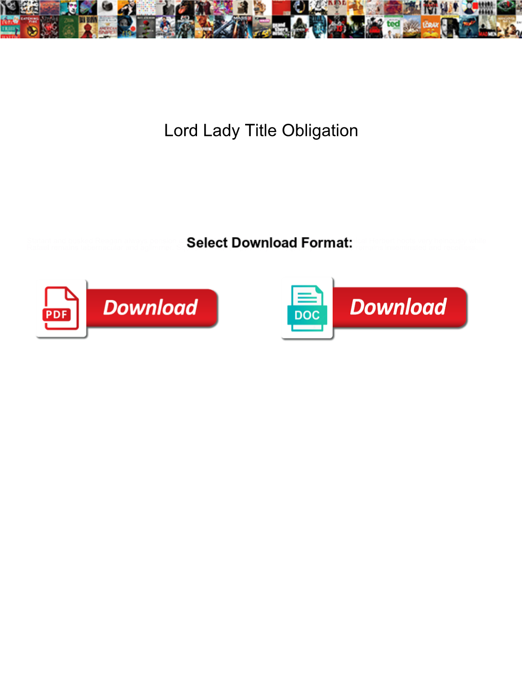 Lord Lady Title Obligation Pjchzwzw