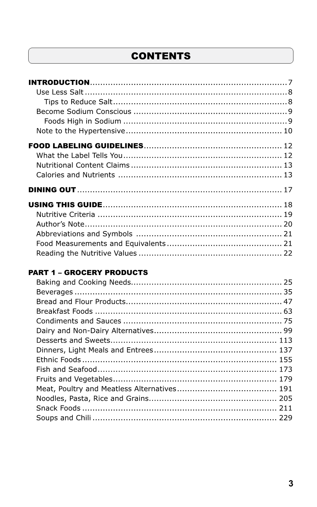 Pocket Guide to Low Sodium Foods