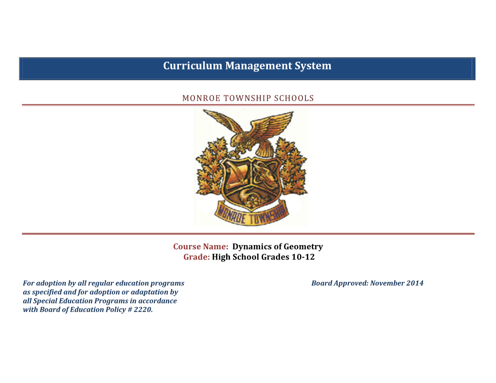 Curriculum Management System