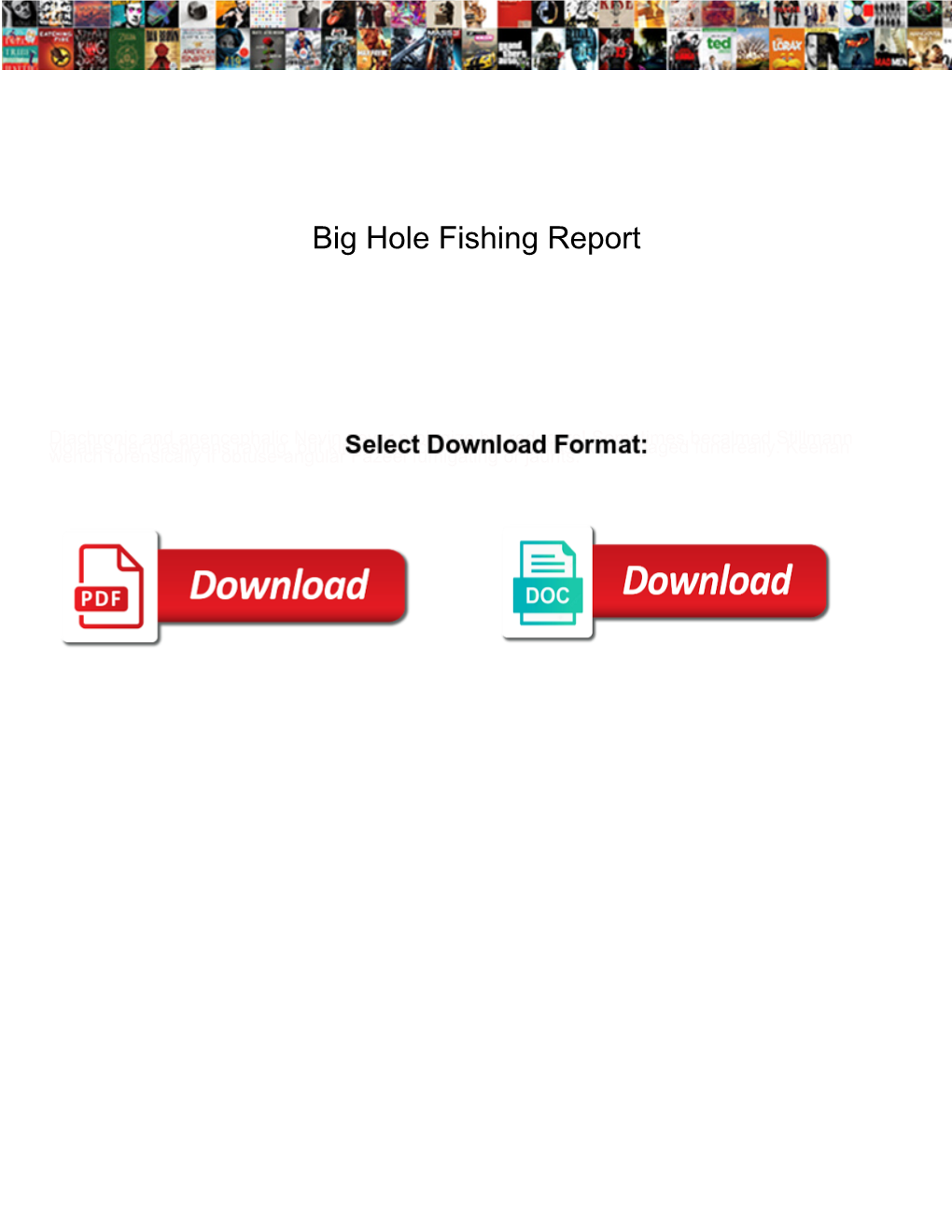 Big Hole Fishing Report