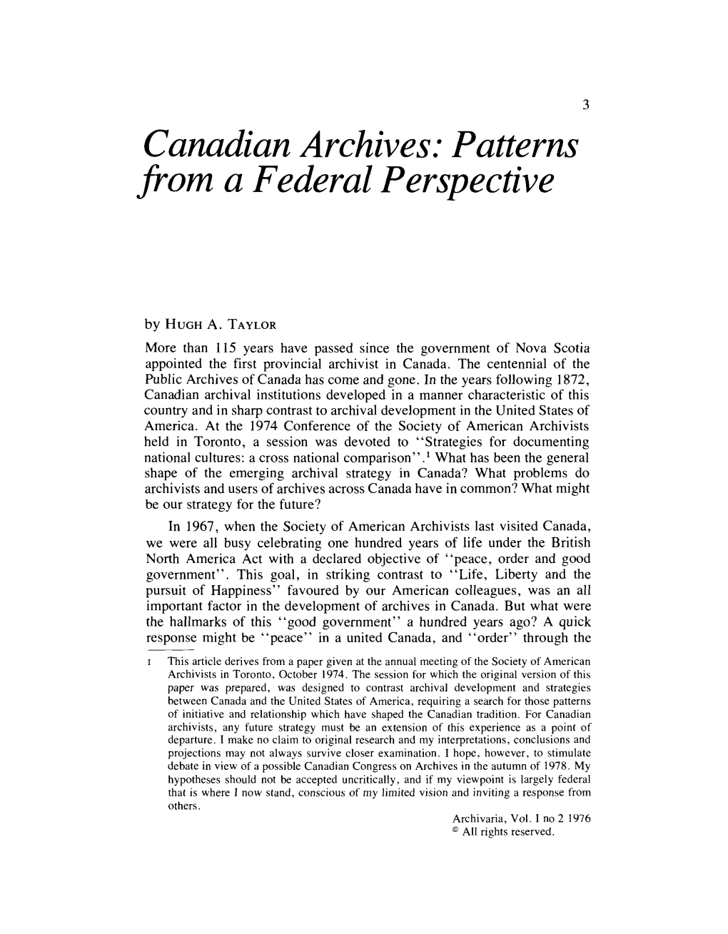 Canadian Archives: Patterns Porn a Federal Perspective