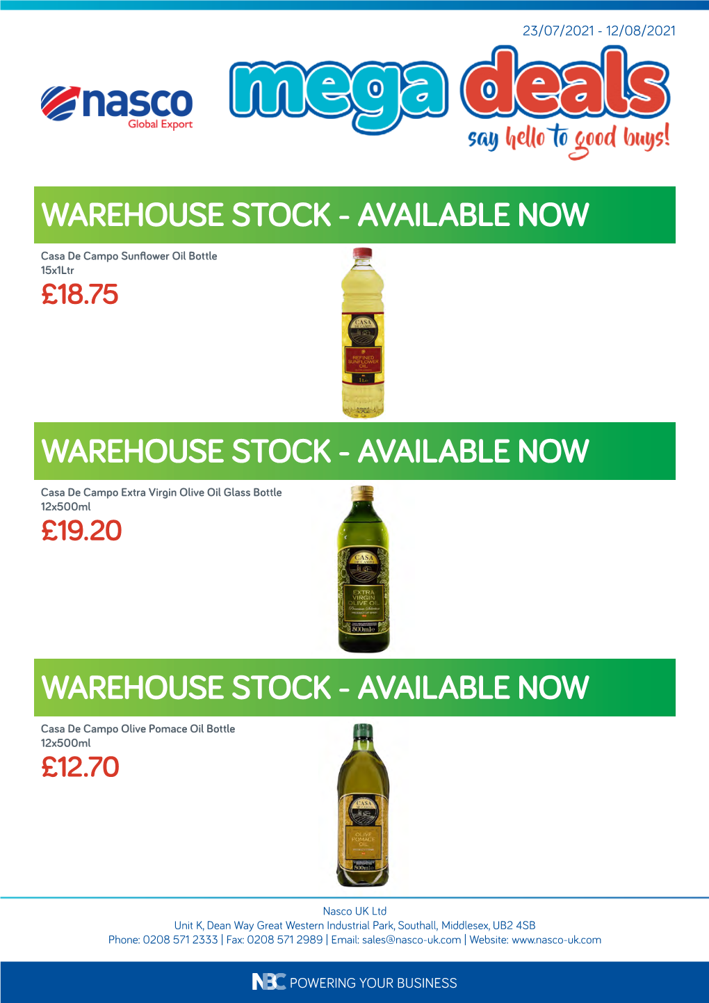 Warehouse Stock - Available Now