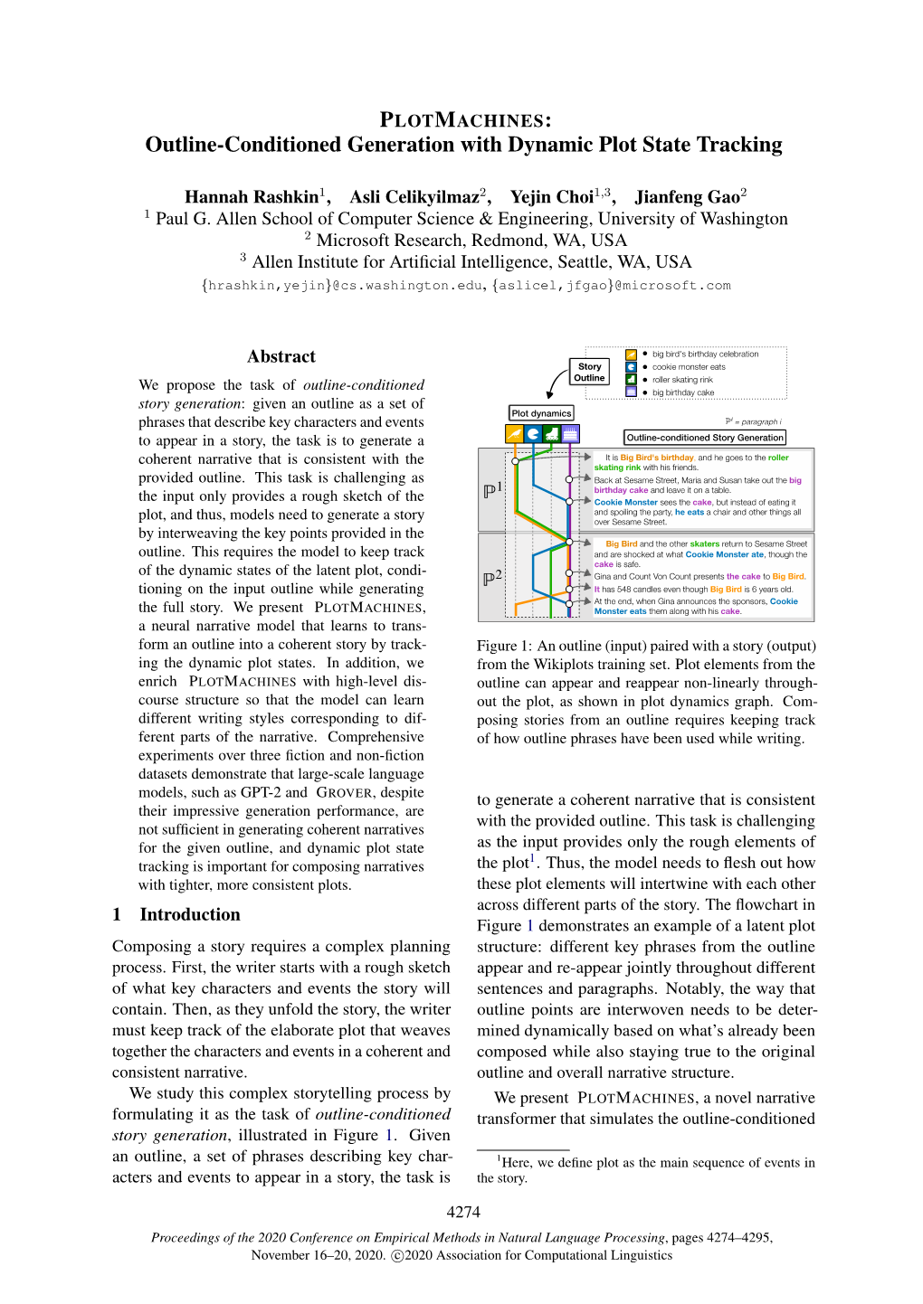 Outline-Conditioned Generation with Dynamic Plot State Tracking