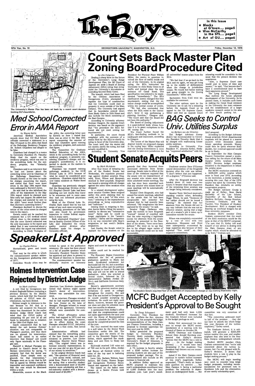 Student Senate Acquits Peers MCFC