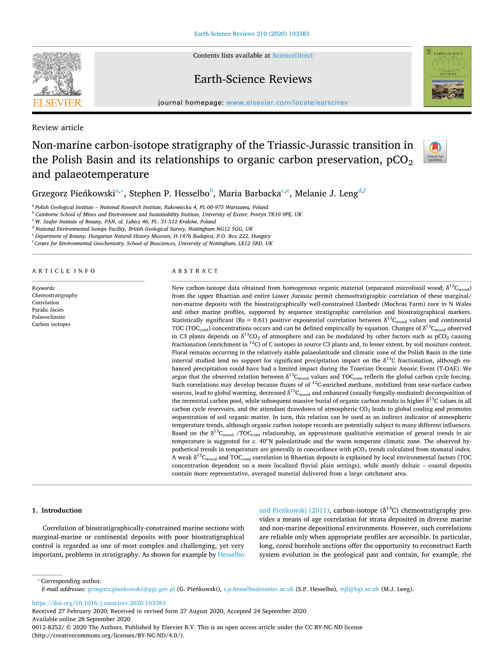 Non-Marine Carbon-Isotope Stratigraphy of the Triassic-Jurassic