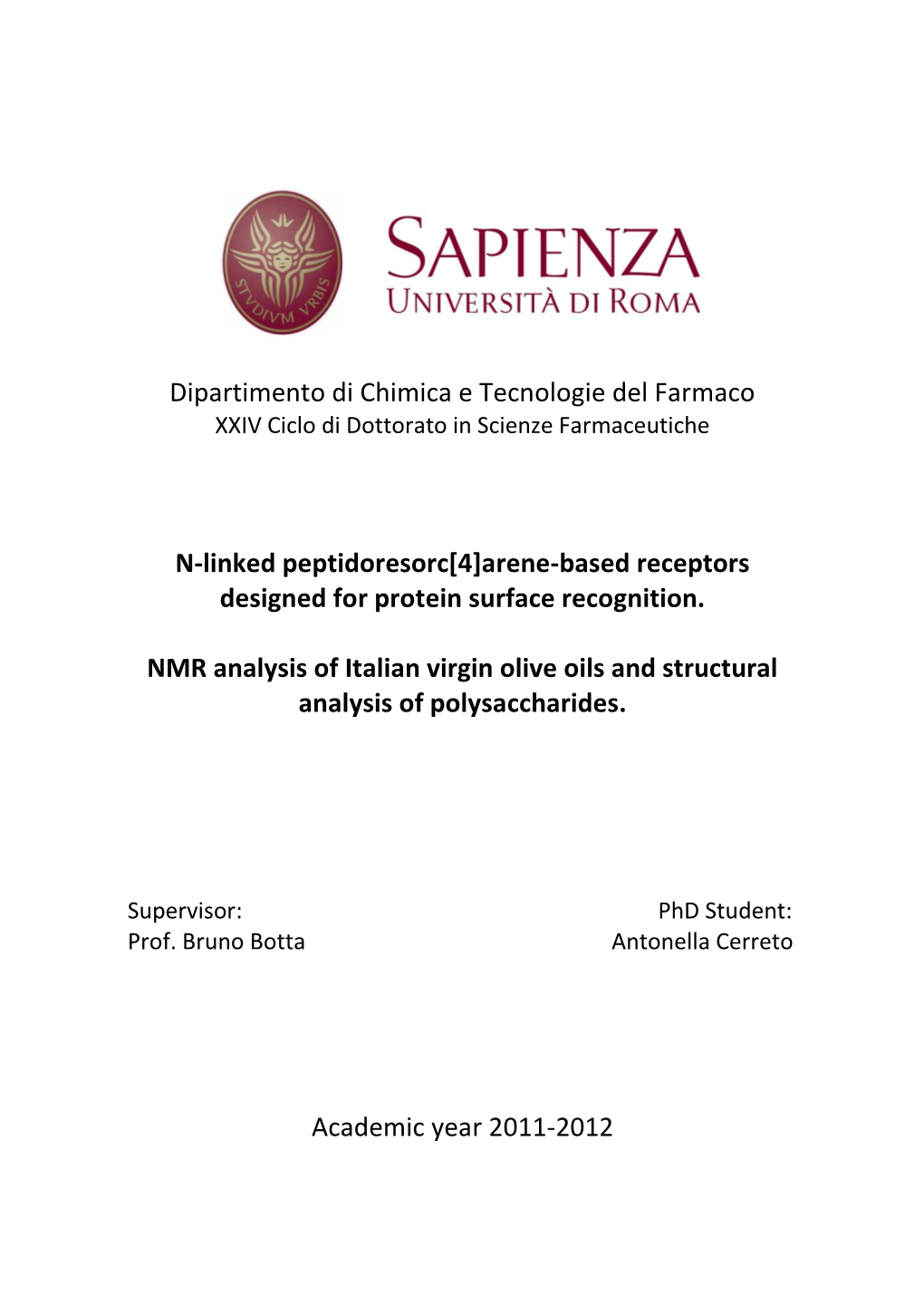 Dipartimento Di Chimica E Tecnologie Del Farmaco N-Linked