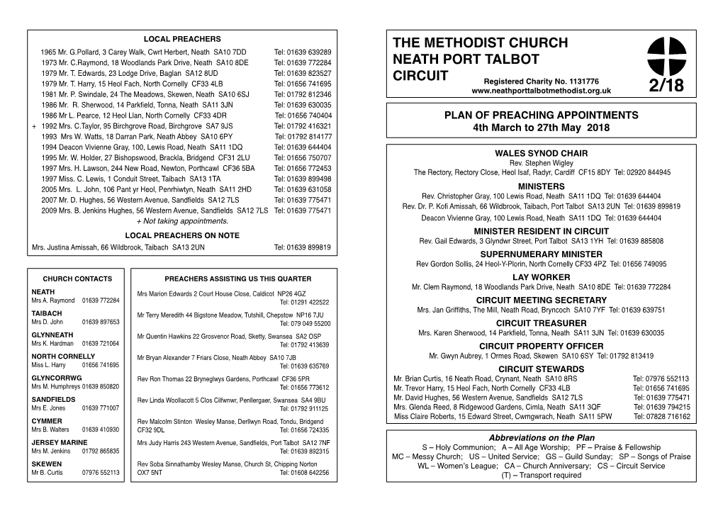 The Methodist Church Neath Port Talbot Circuit