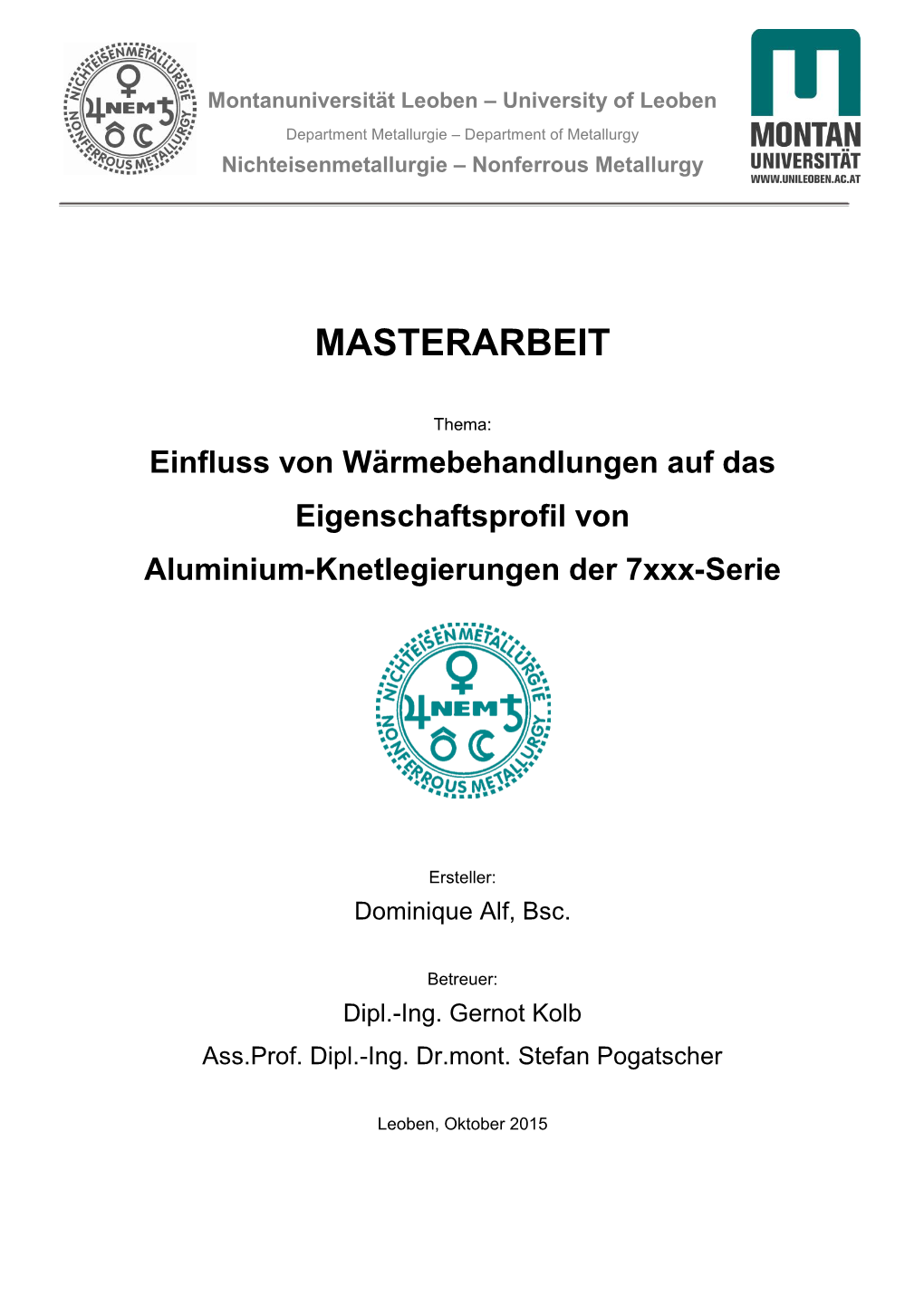 Masterarbeit