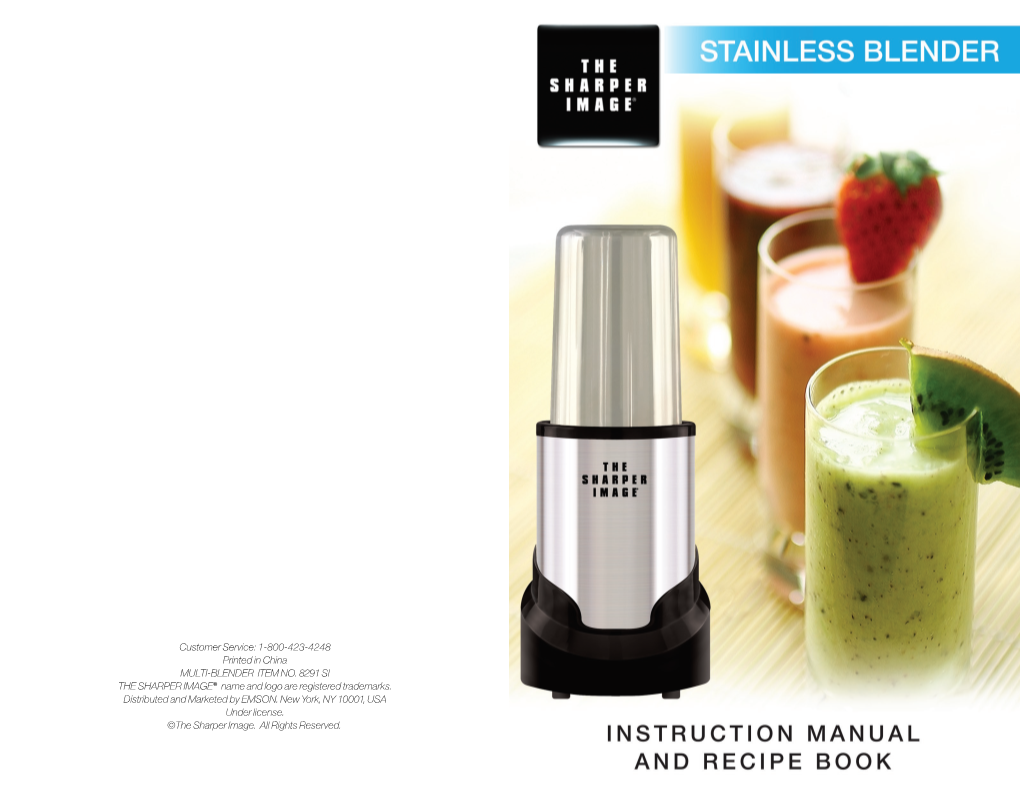 SHARPER IMAGE MULTI BLENDER INSTRUCTIONS-Rev