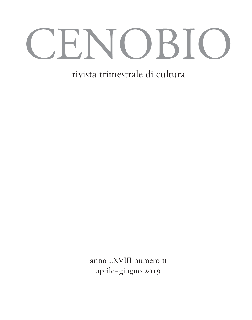 Rivista Trimestrale Di Cultura