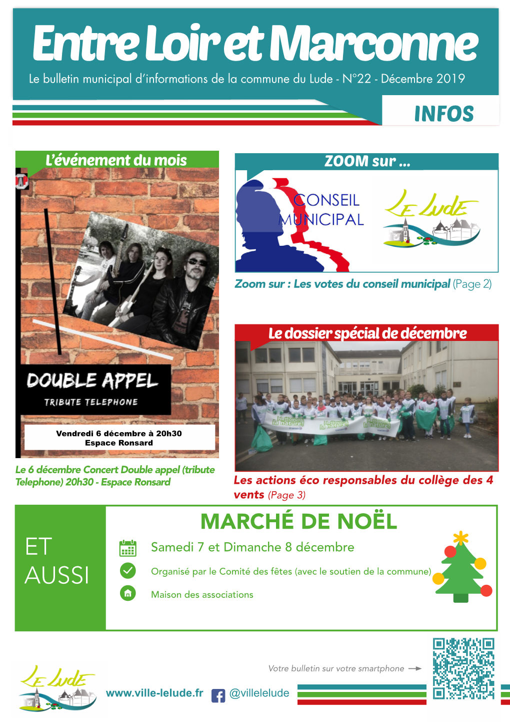 Entre Loir Et Marconne Le Bulletin Municipal D’Informations De La Commune Du Lude - N°22 - Décembre 2019 INFOS