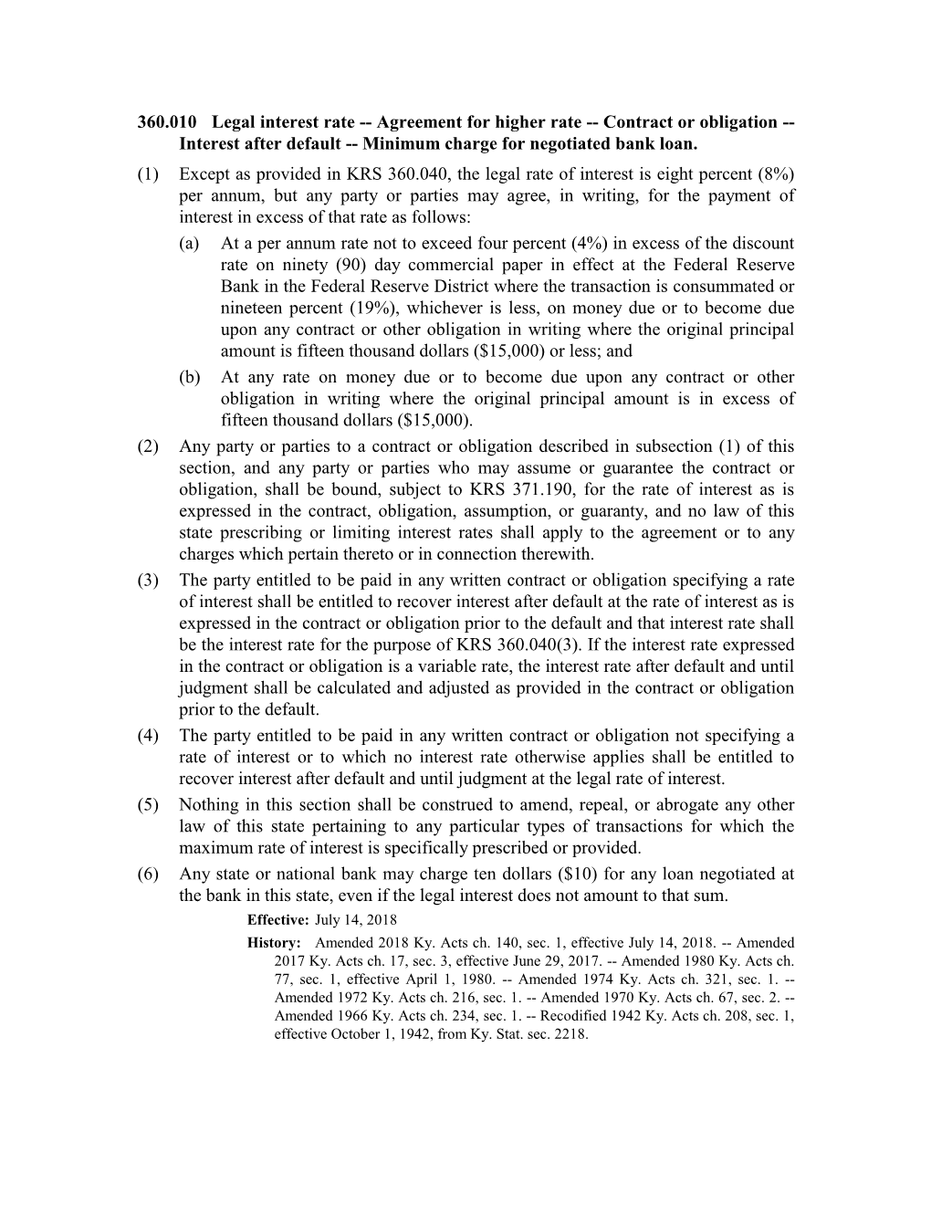 Agreement for Higher Rate -- Contract Or Obligation -- Interest After Default -- Minimum Charge for Negotiated Bank Loan