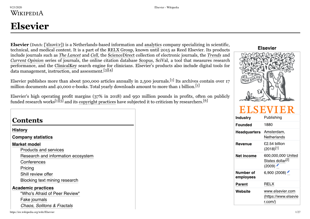 Elsevier - Wikipedia