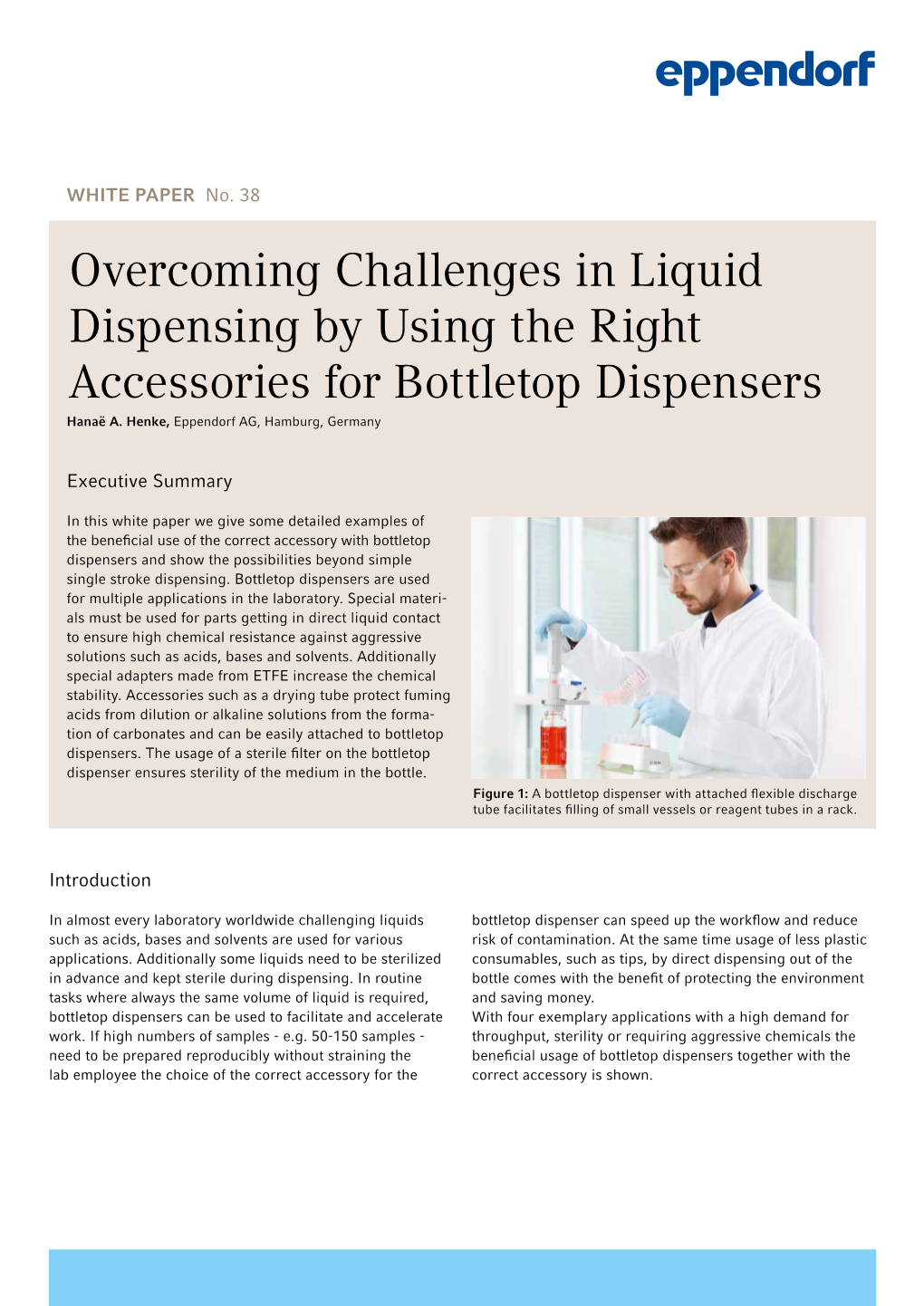 Overcoming Challenges in Liquid Dispensing by Using the Right Accessories for Bottletop Dispensers Hanaë A