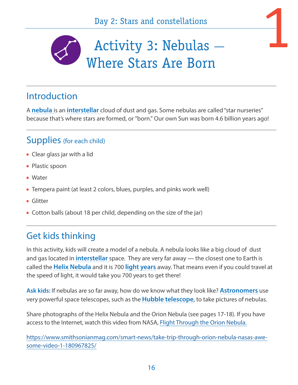 Activity 3: Nebulas - 1 Where Stars Are Born