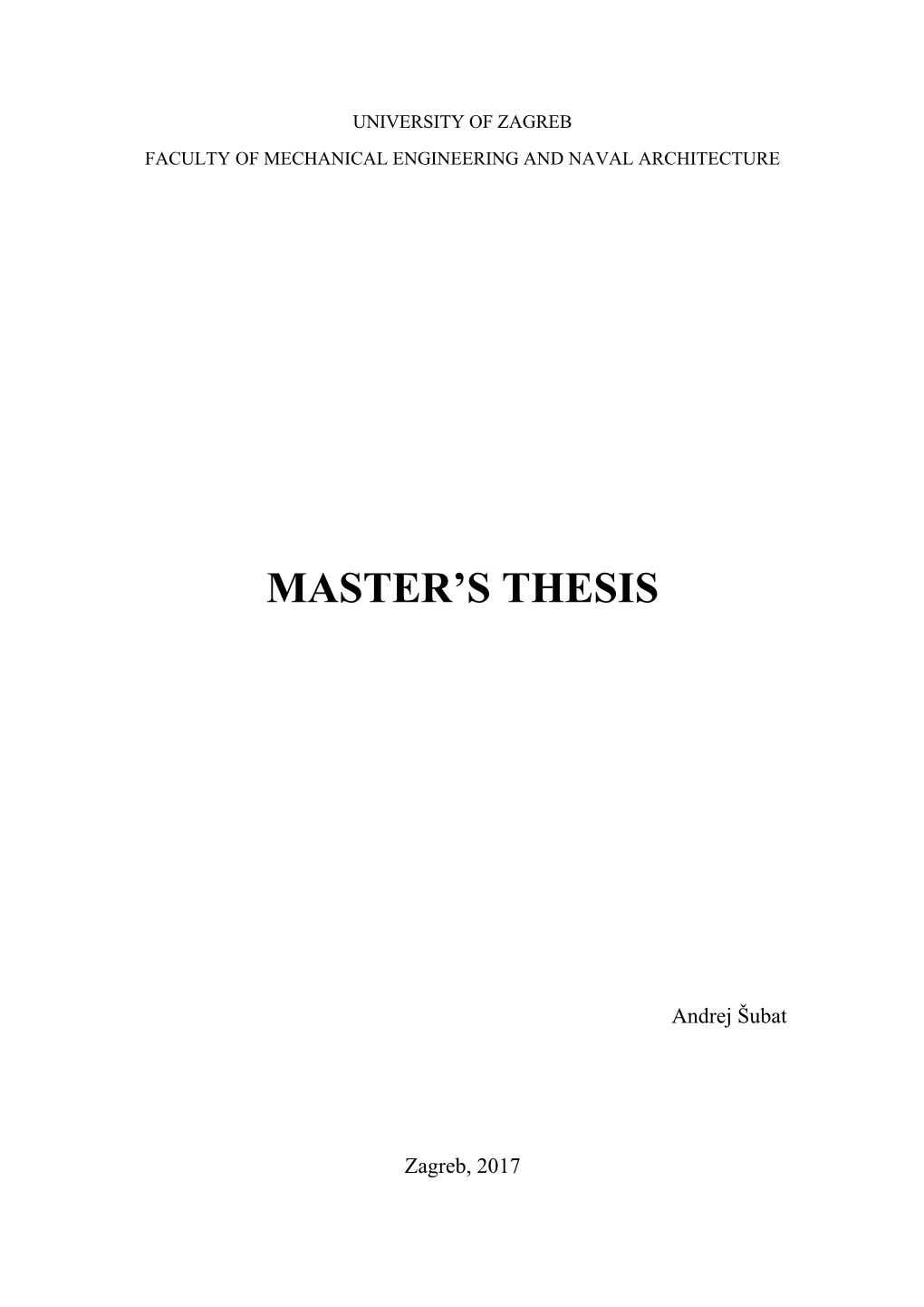 Master's Thesis