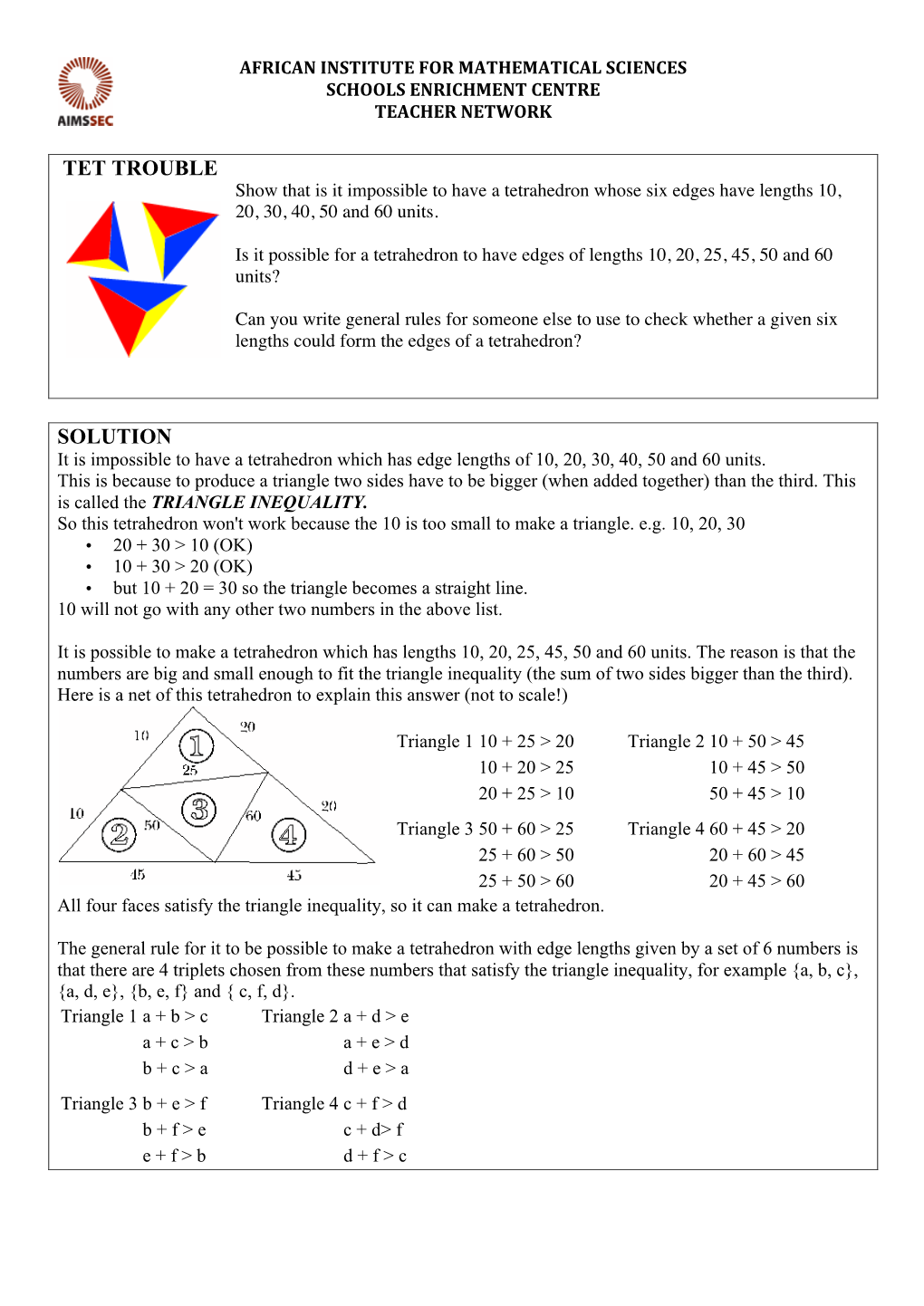 Tet Trouble Solution