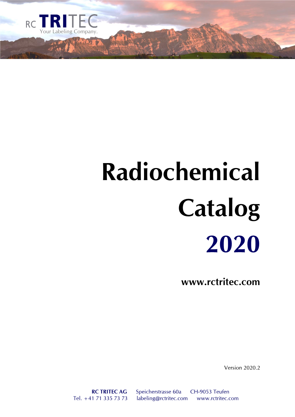 Radiochemical Catalog 2020