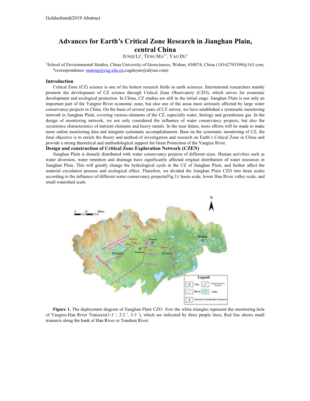 Advances for Earth's Critical Zone Research in Jianghan Plain, Central