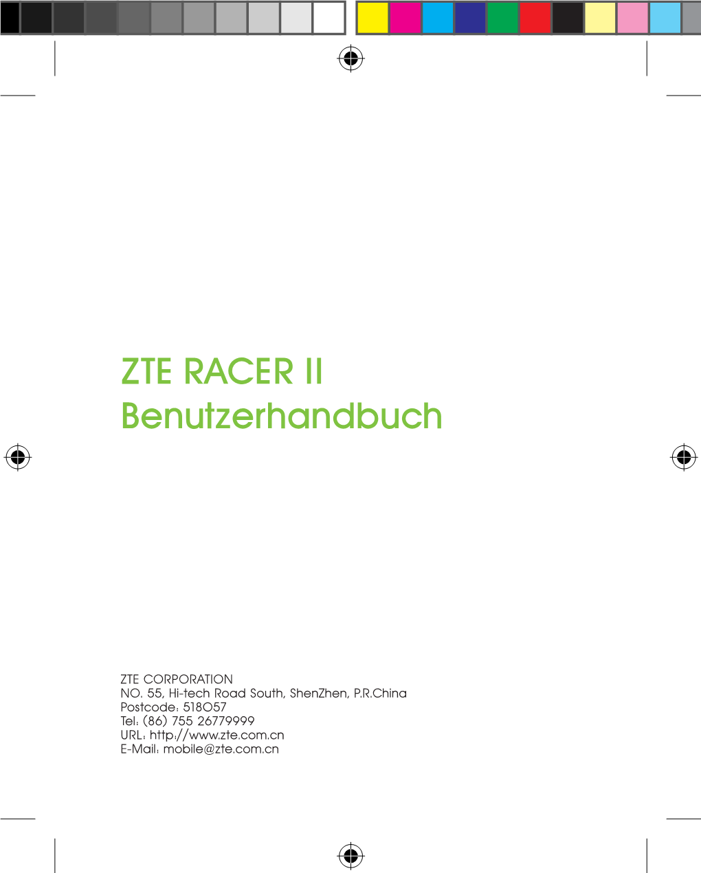 Bedienungsanleitung ZTE Racer 2