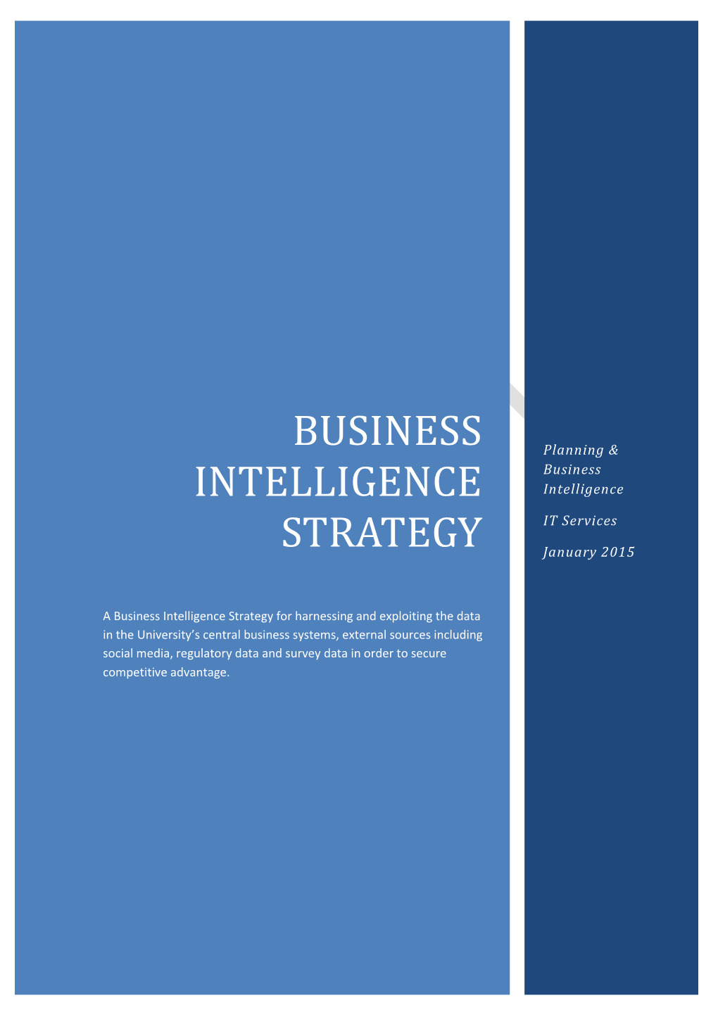 Business Intelligence (BI) Strategy