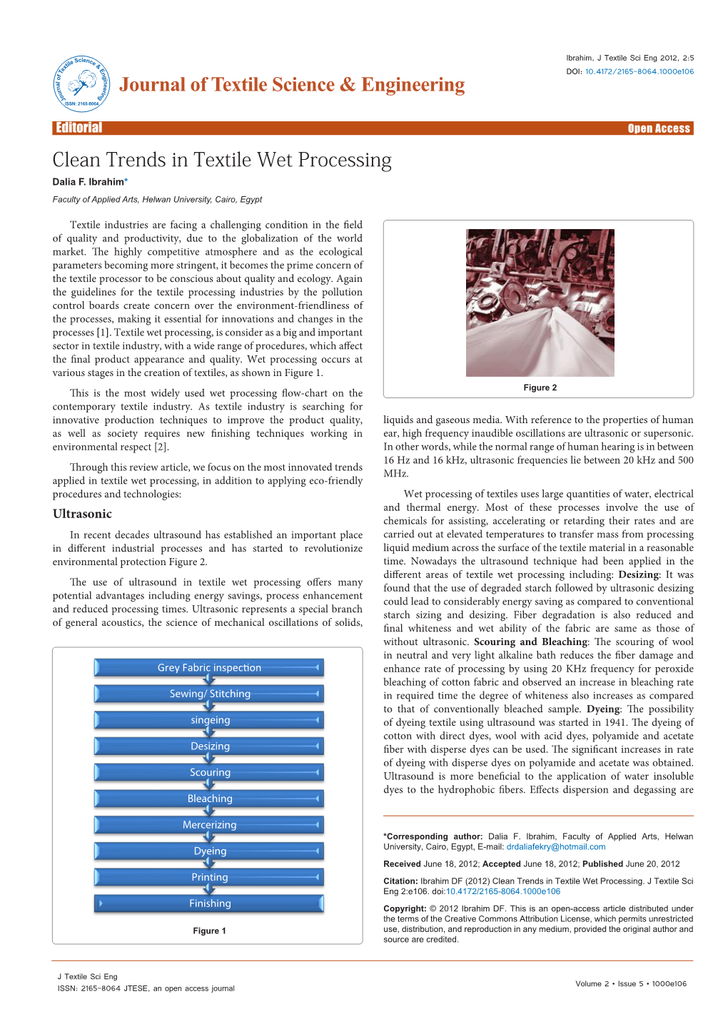 Clean Trends in Textile Wet Processing Dalia F