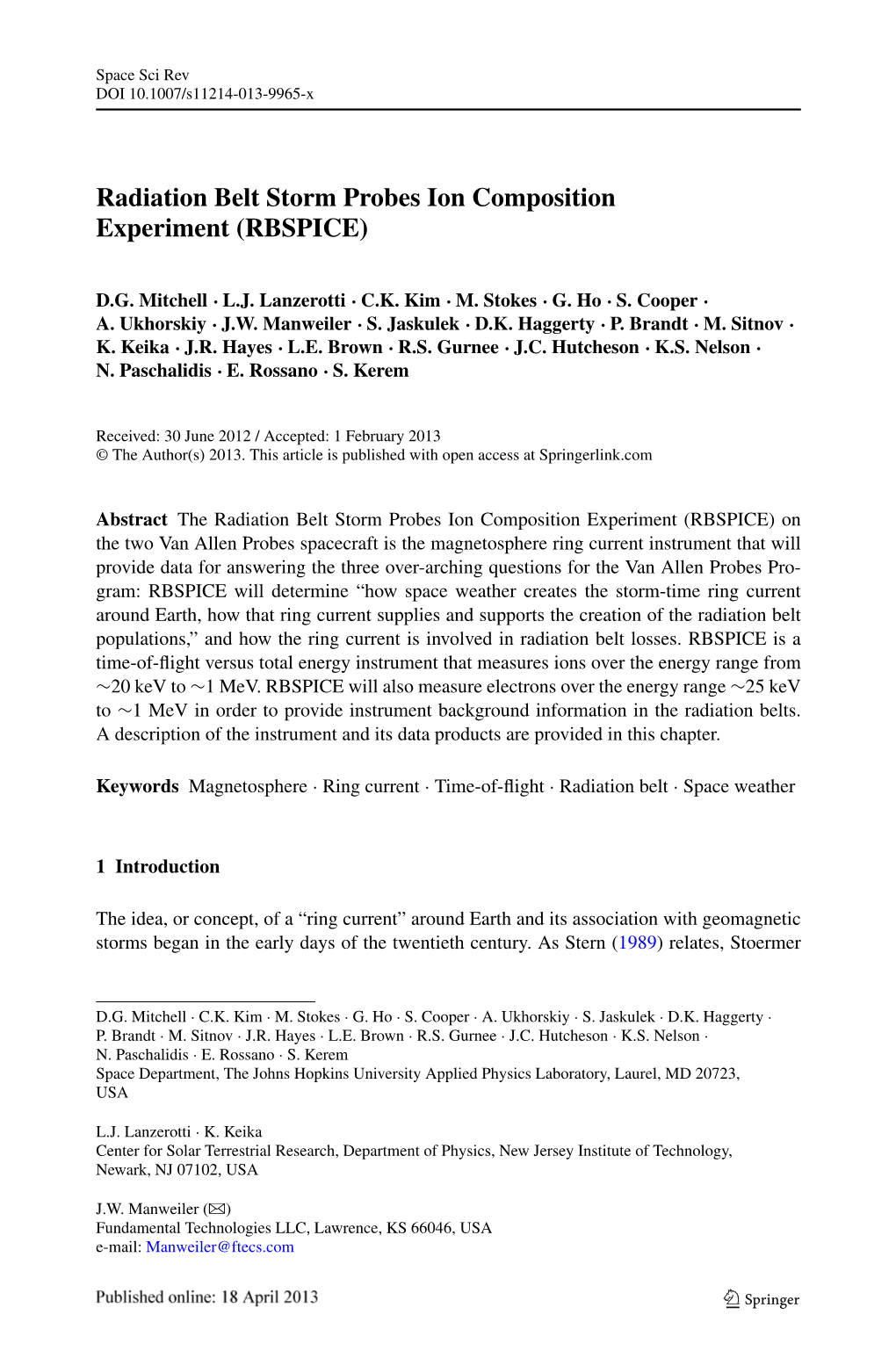 Radiation Belt Storm Probes Ion Composition Experiment (RBSPICE)