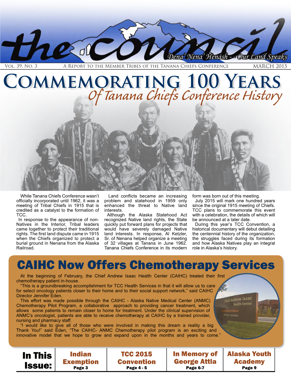 Commemorating 100 Years of Tanana Chiefs Conference History