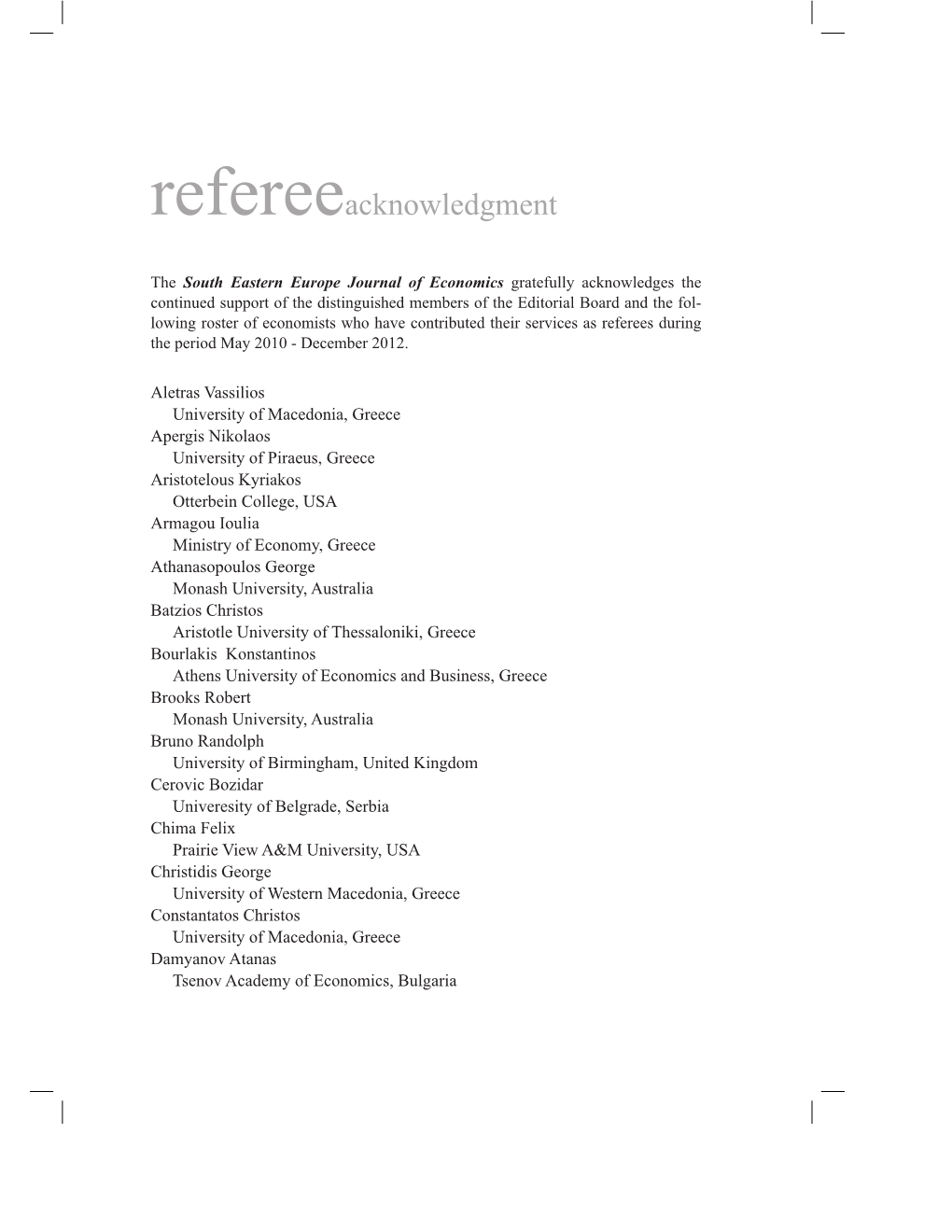 Referees Spring 2010-Fall 2012