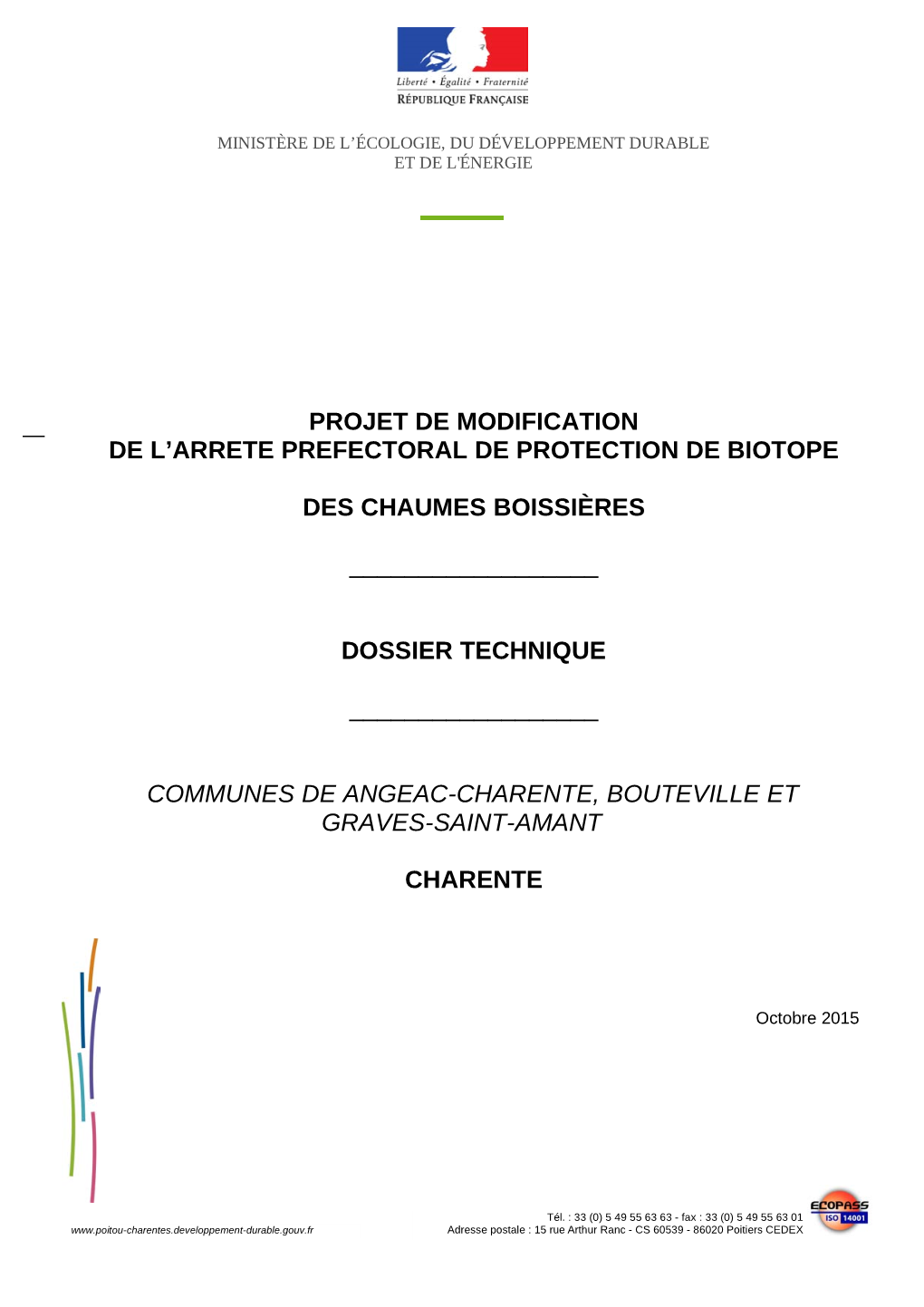 Projet De Modification De L'arrete Prefectoral De