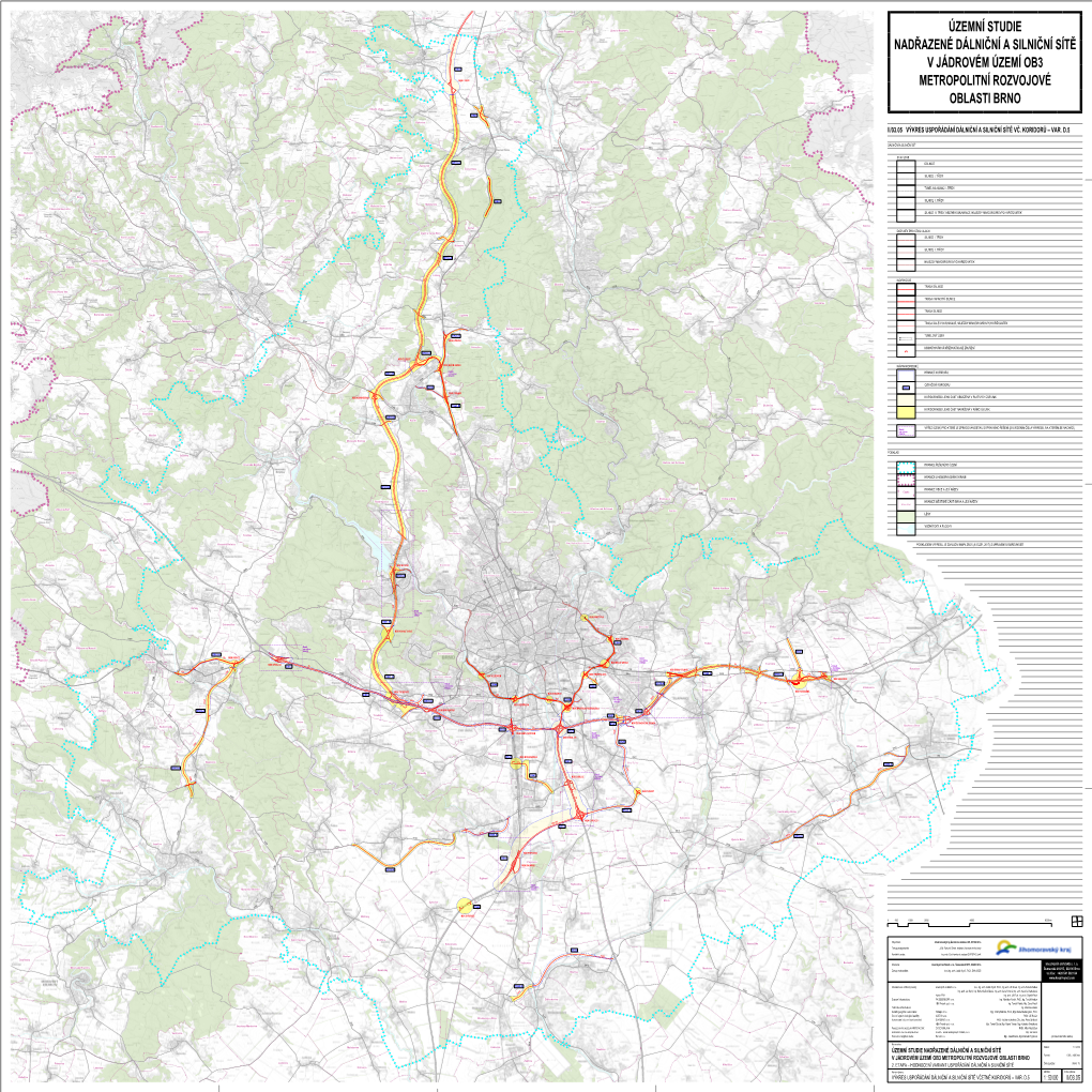 Oblasti Brno Metropolitní Rozvojové V Jádrovém Území Ob3 Nadřazené Dálniční a Silniční Sítě Územní Studie