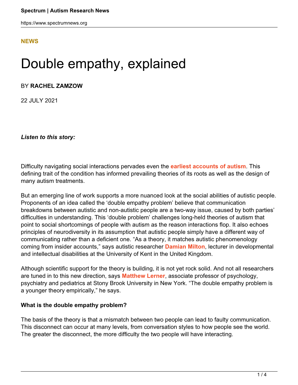 Double Empathy, Explained