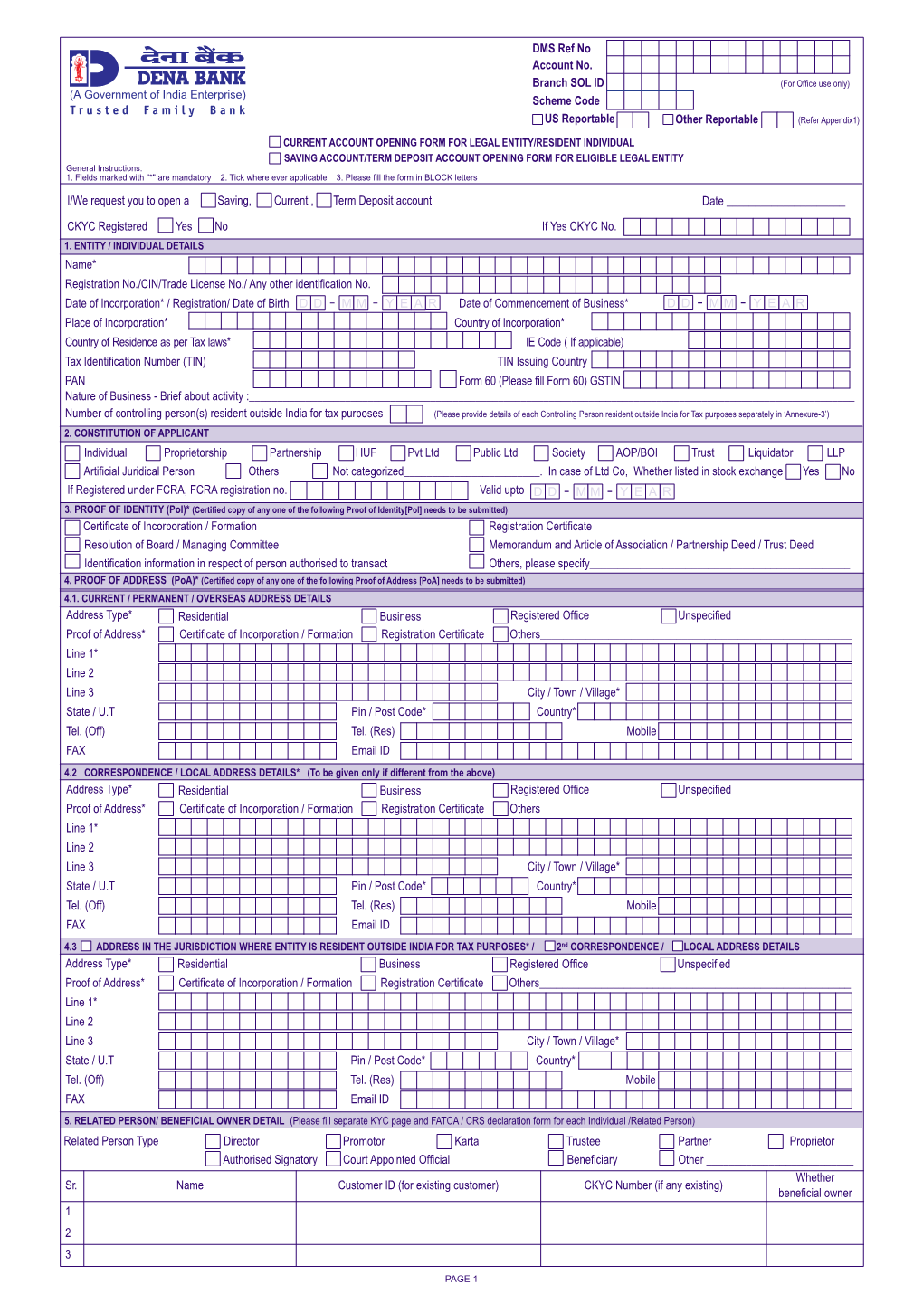 Address Type* Residential Business Registered Office