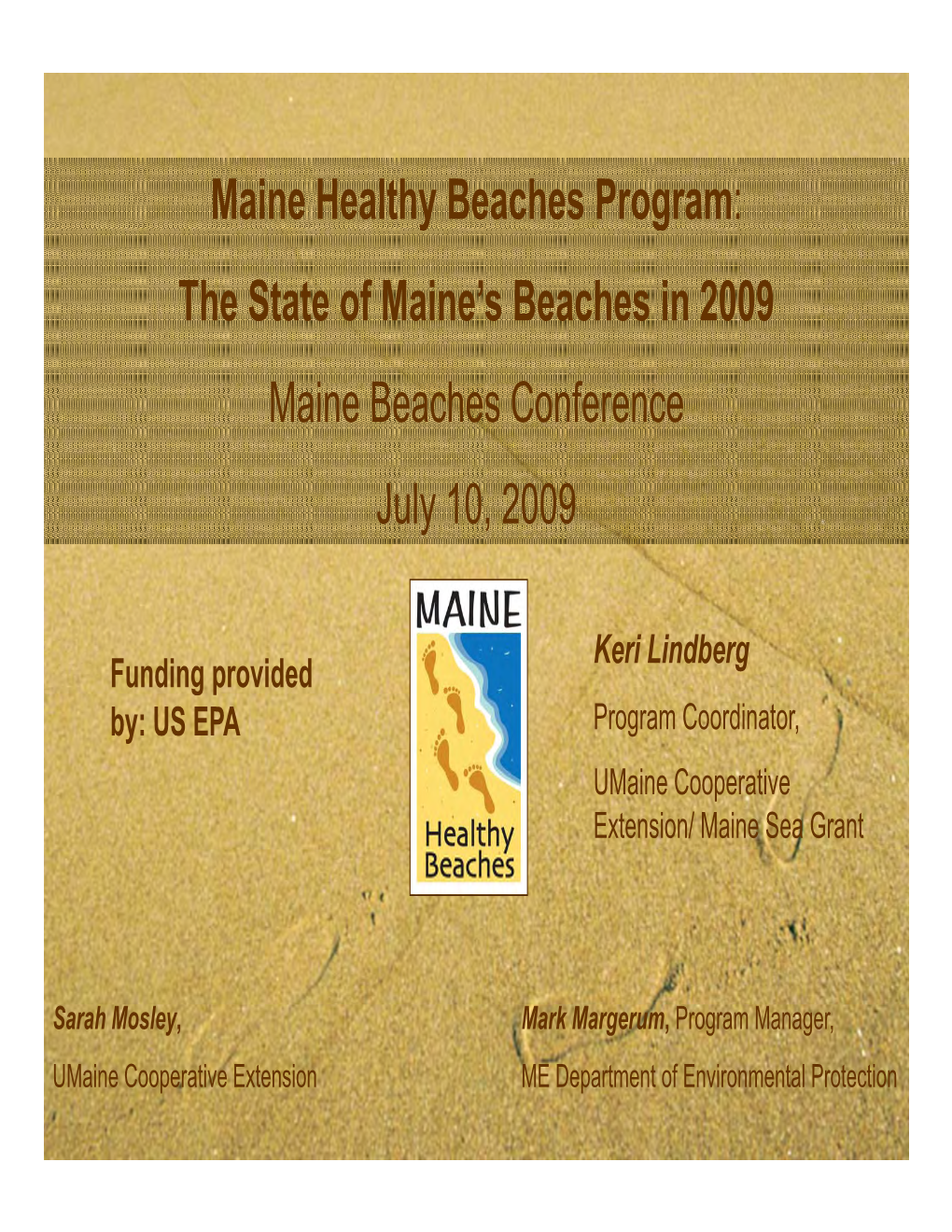Maine Healthy Beaches Program