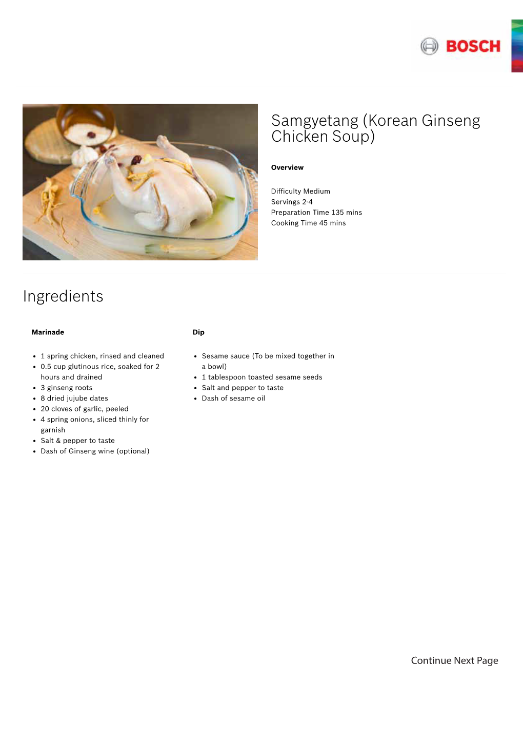 Samgyetang (Korean Ginseng Chicken Soup) Ingredients Methods