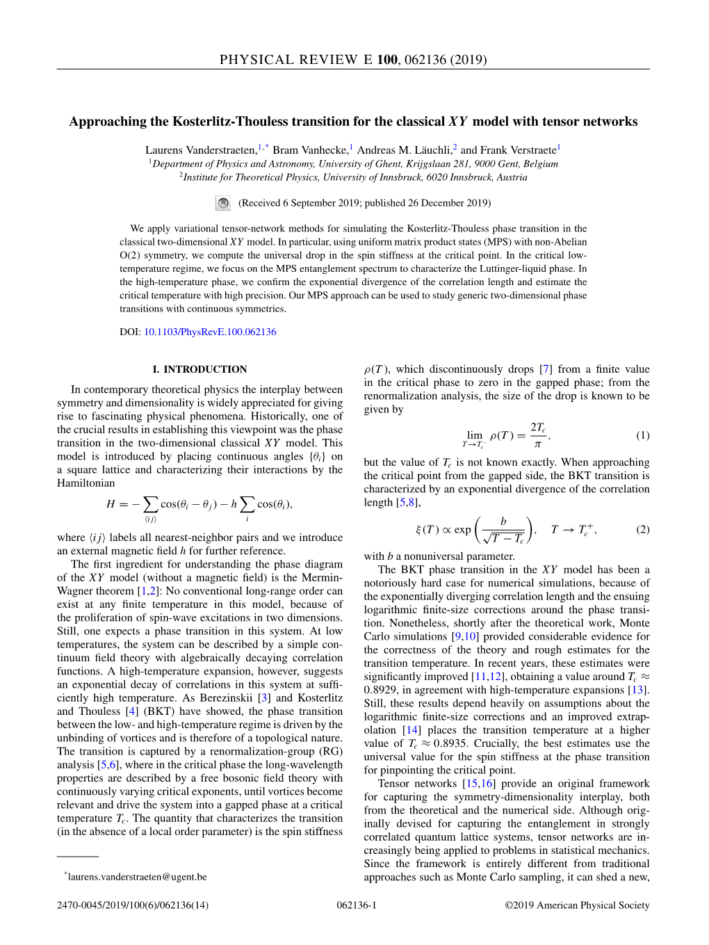Approaching the Kosterlitz-Thouless Transition for the Classical XY Model with Tensor Networks