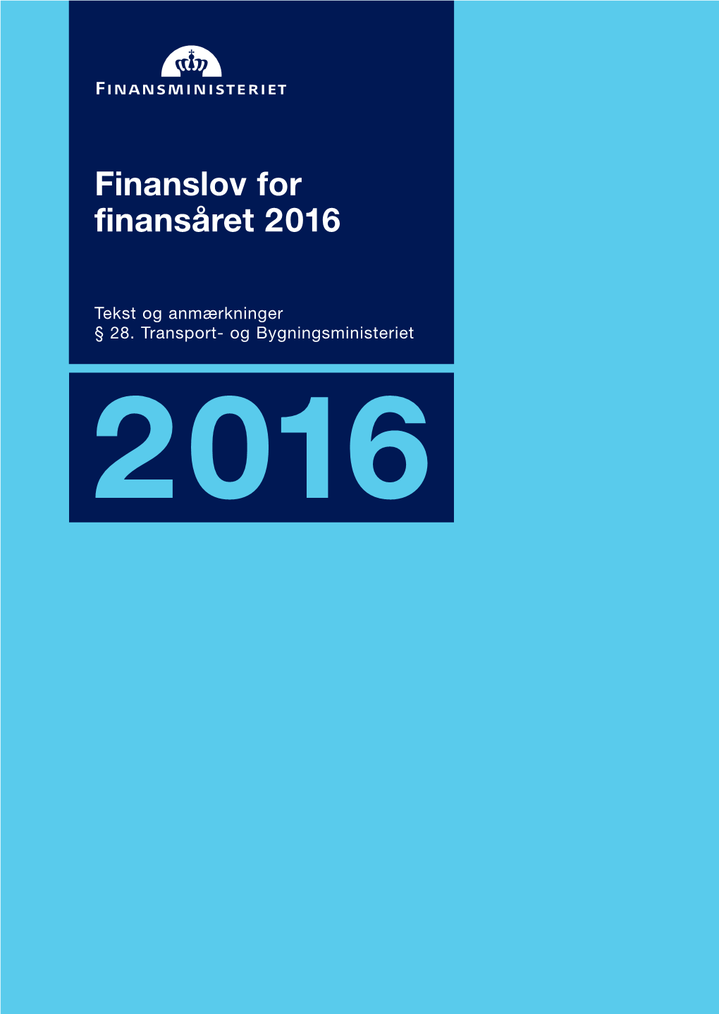 Finanslov for Finansåret 2016