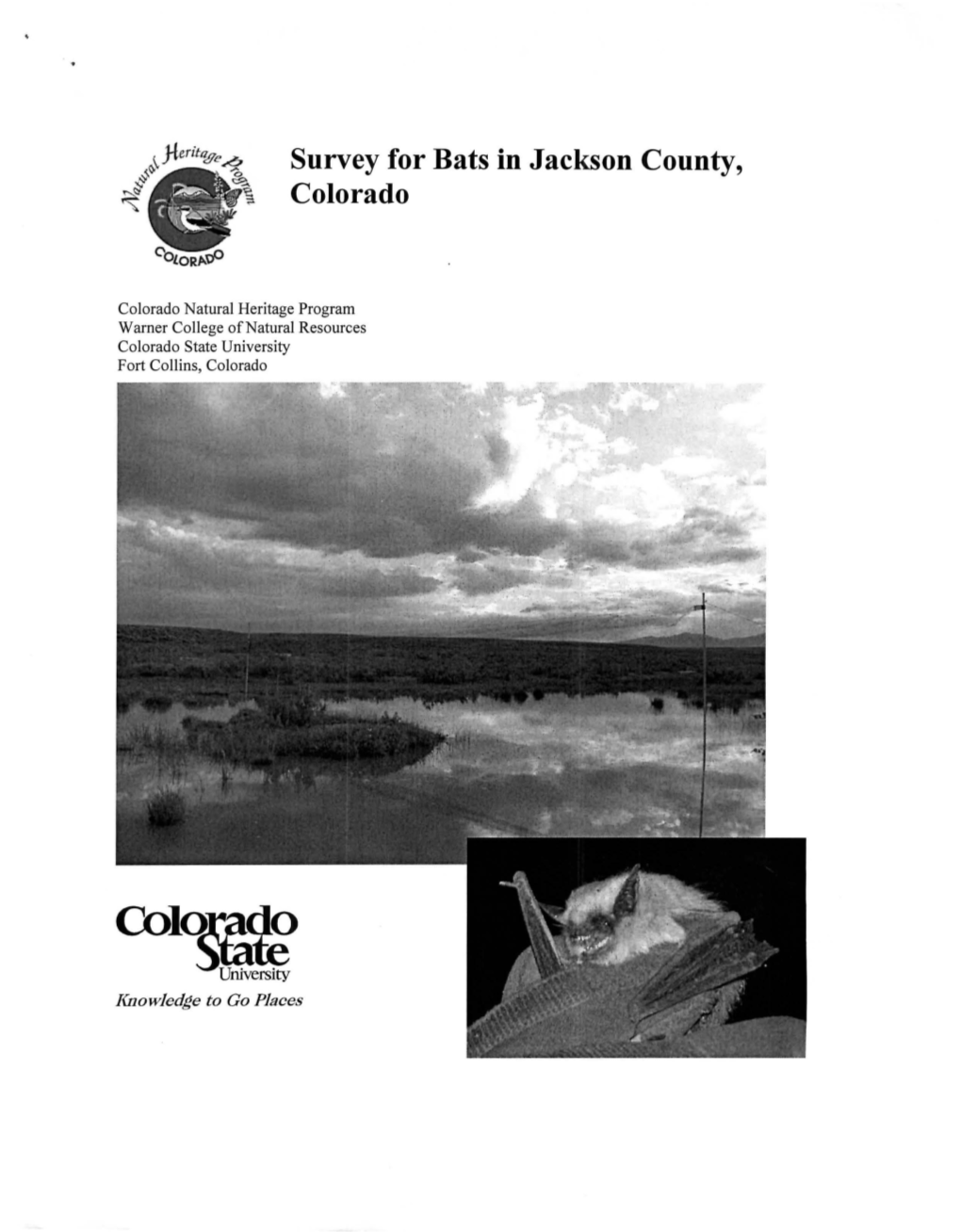 Survey for Bats in Jackson County, Colorado