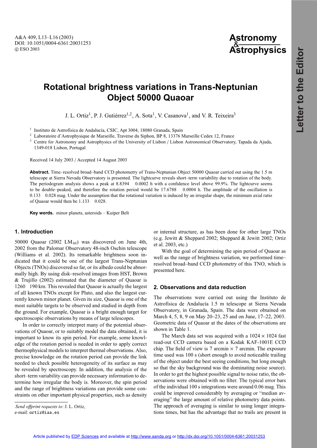 Rotational Brightness Variations in Trans-Neptunian Object 50000