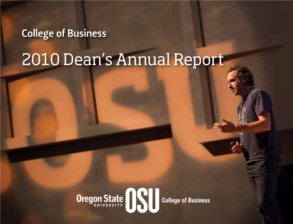 2010 Dean's Annual Report