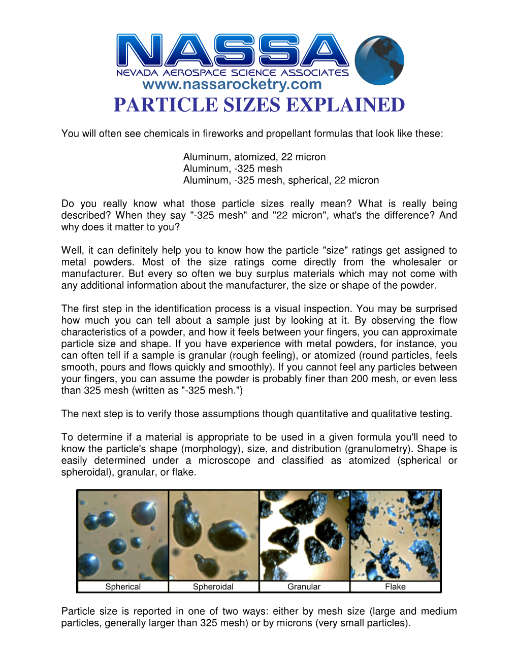 Particle Sizes Explained