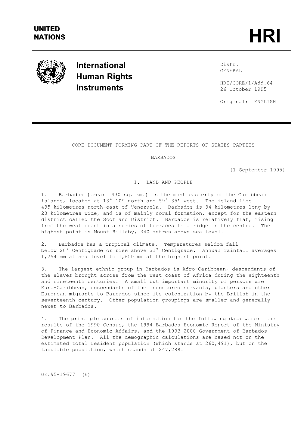 International Human Rights Instruments