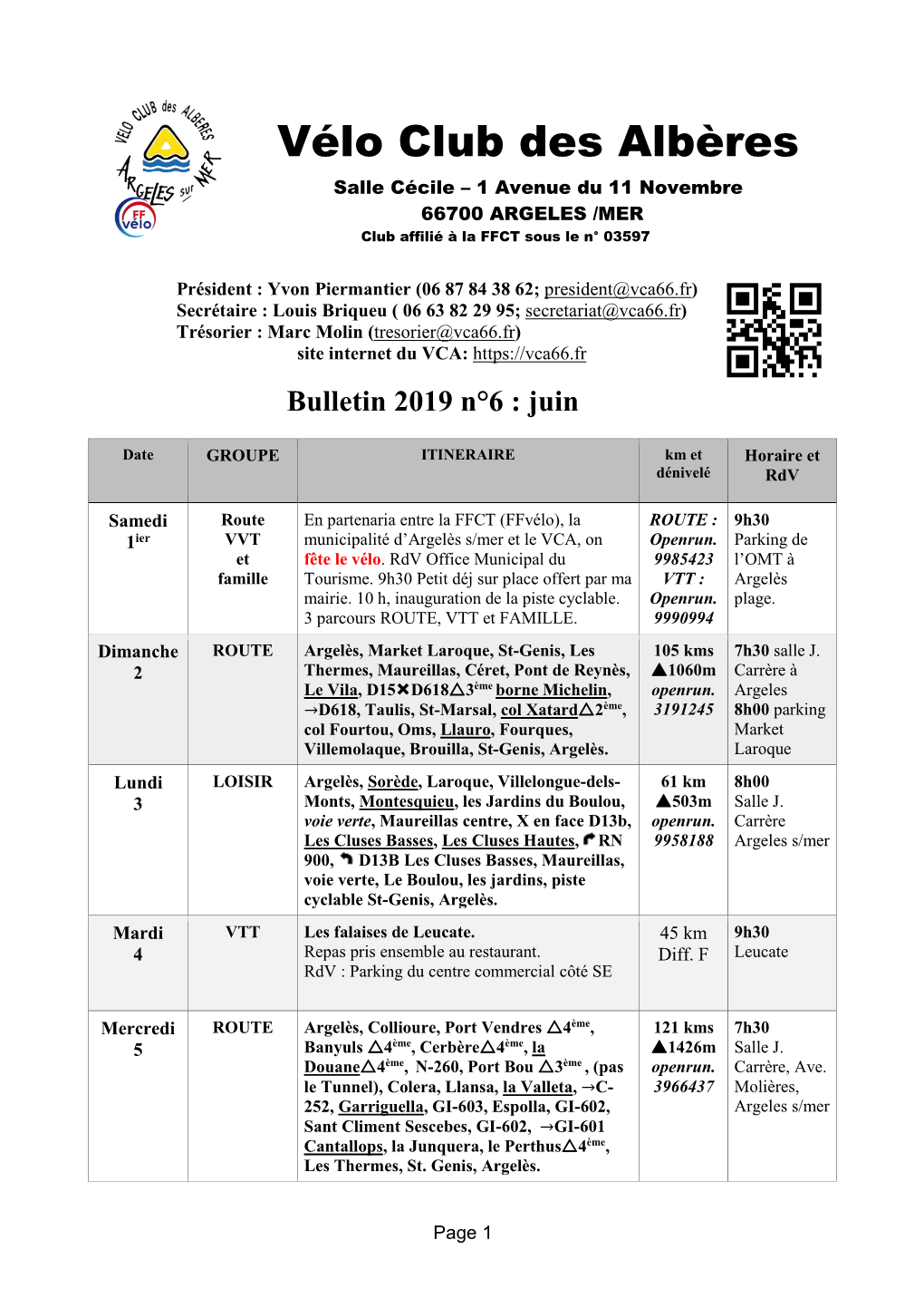 Bulletin N6 Juin2019