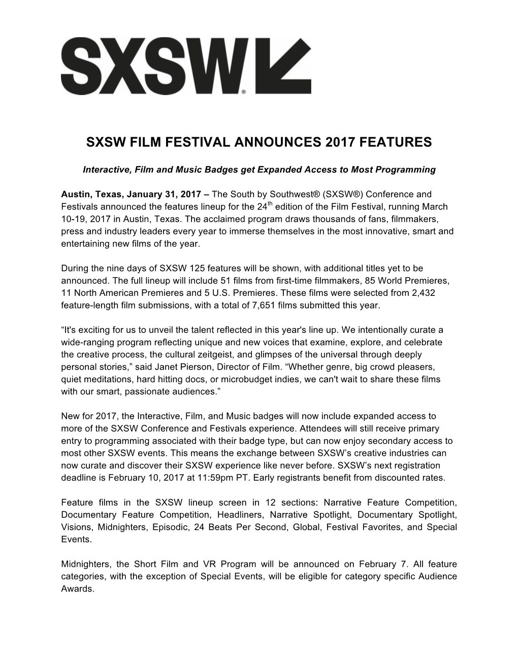 2017 Sxsw Feature Release Final