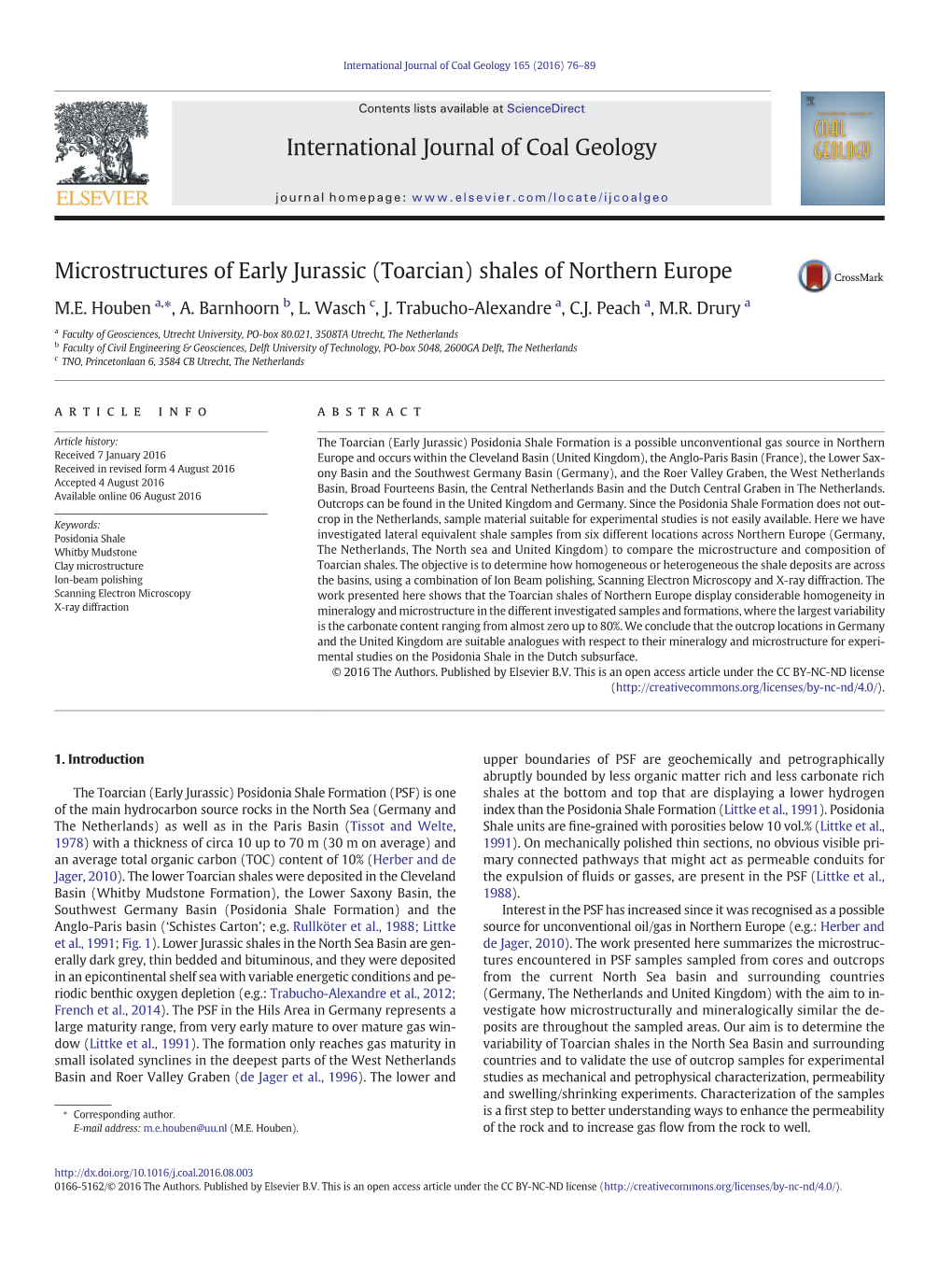 International Journal of Coal Geology 165 (2016) 76–89