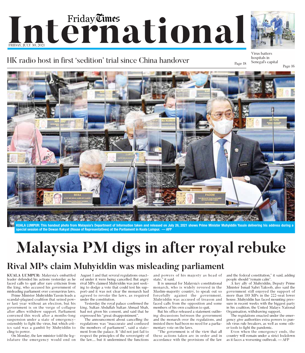 Malaysia PM Digs in After Royal Rebuke