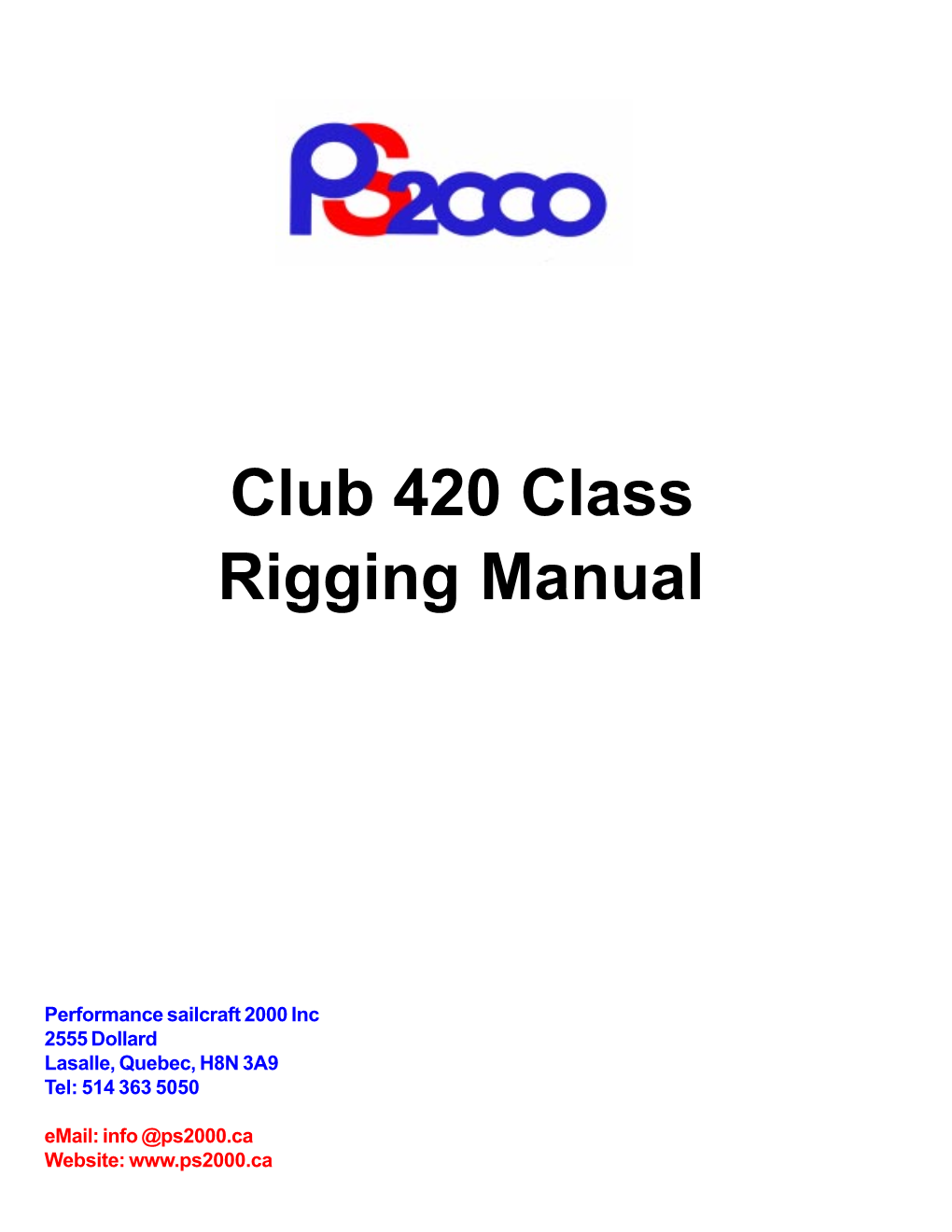 Rigging Manual