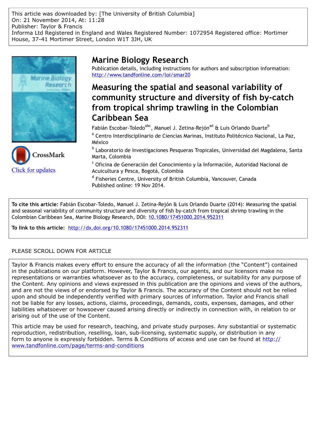 Measuring the Spatial and Seasonal Variability of Community Structure